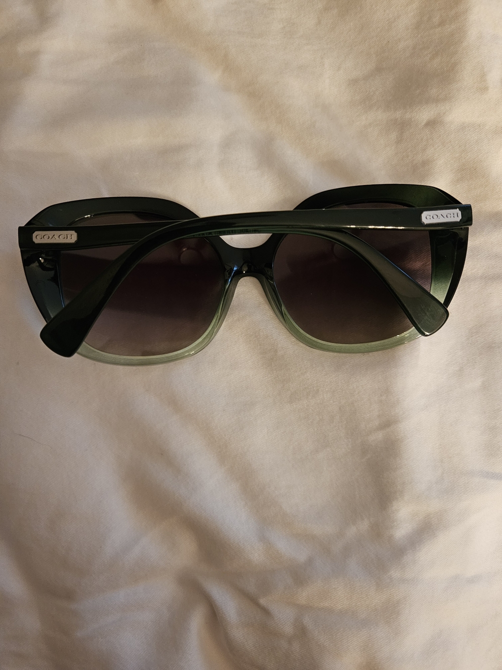Coach Green Gradient Oversized Sunglasses